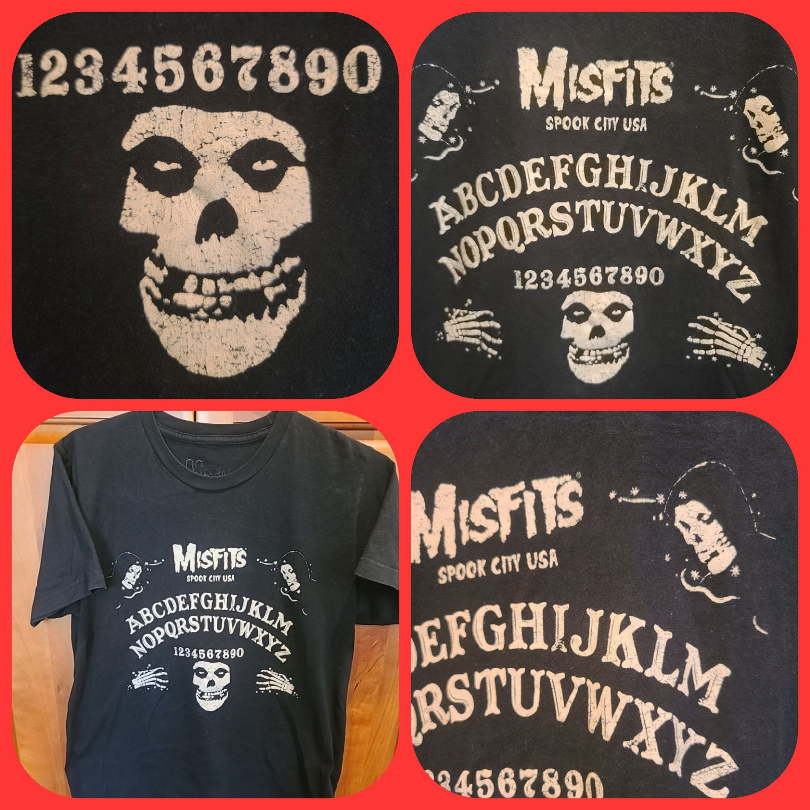 Misfits X Ouija Board Samhain Danzig Demon Goth Punk Rock Occult Band Shirt M gallery