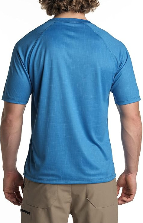 ZeroXposur Sun Protection T-Shirt Men's Medium Blue Short Sleeve UPF 50+ Stretch gallery
