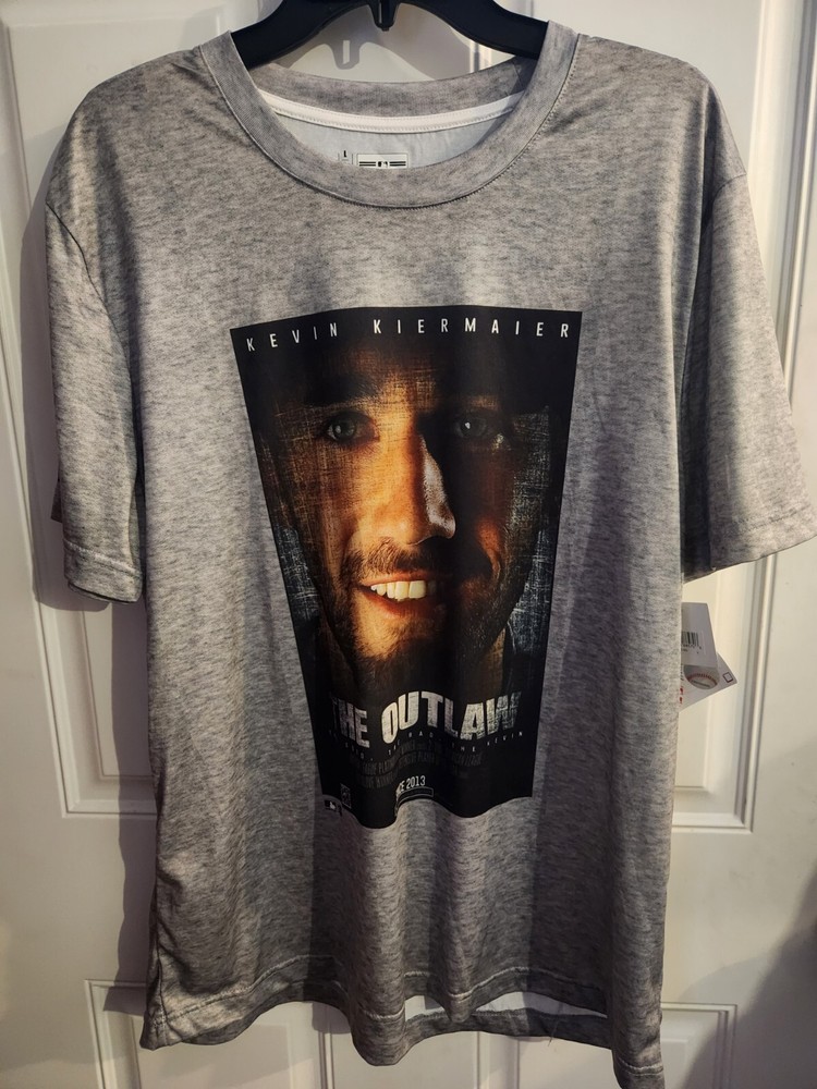 MLB Baseball Tampa Bay Rays Kevin Kiermaier “The Outlaw” T-Shirt Size L – NWT