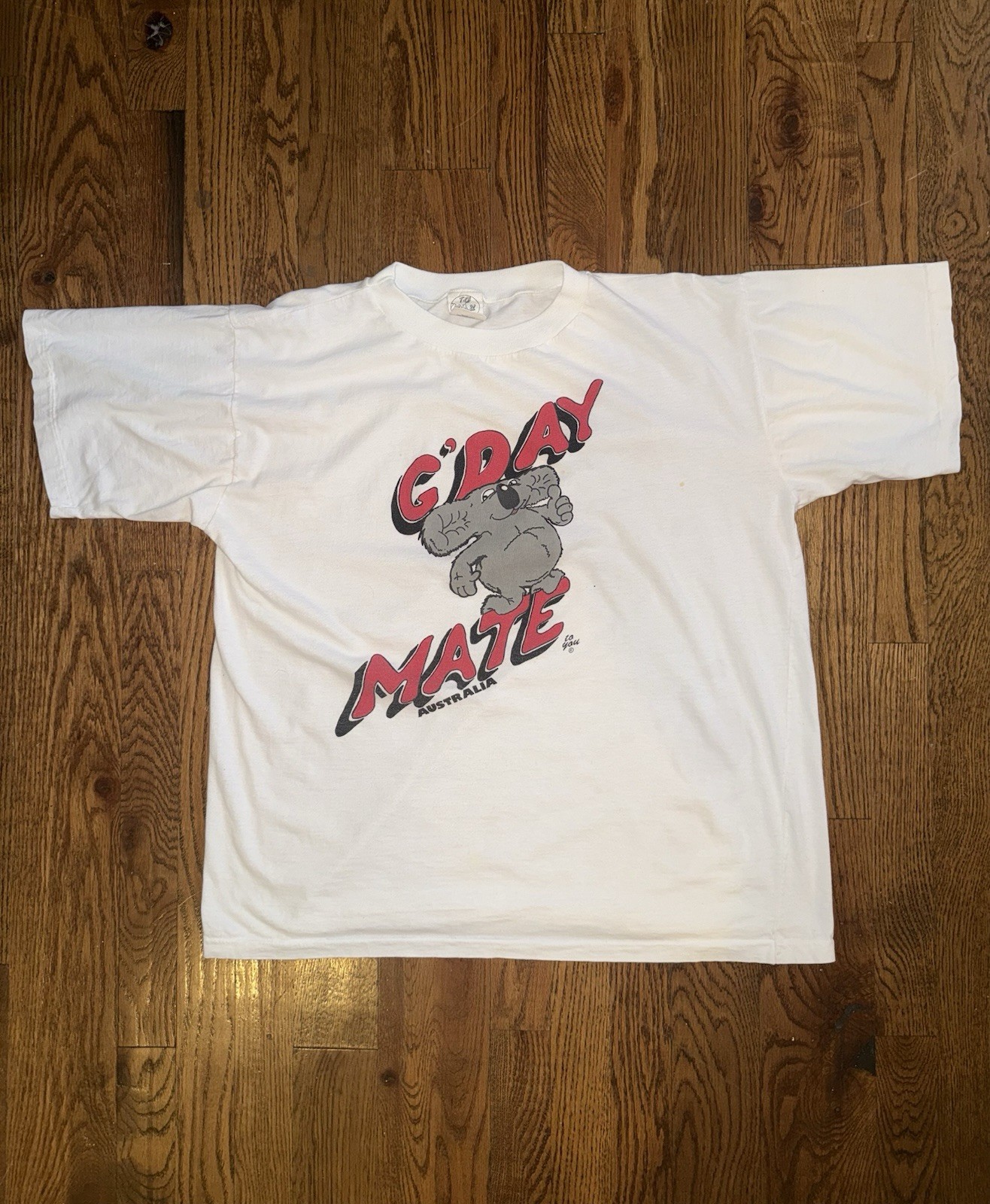 Vintage 90s “G’Day Mate” Australia Koala Graphic Single Stitch T-Shirt Men’s XL gallery
