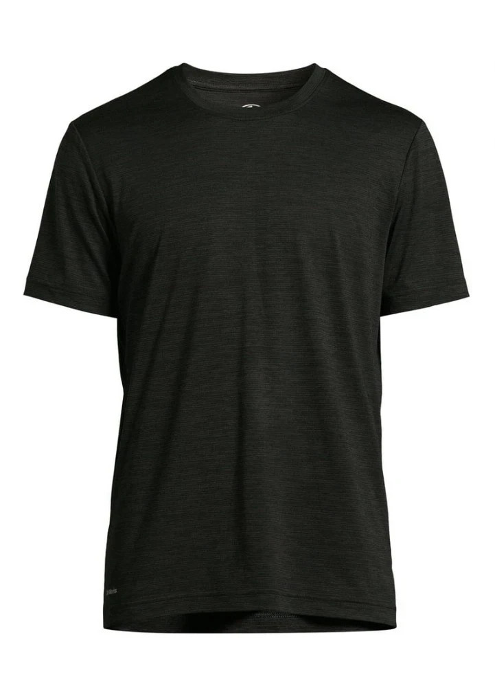 Athletic Works Men’s Driworks Tee Shirt Large Poly Jersey Rich Black Stripe USA