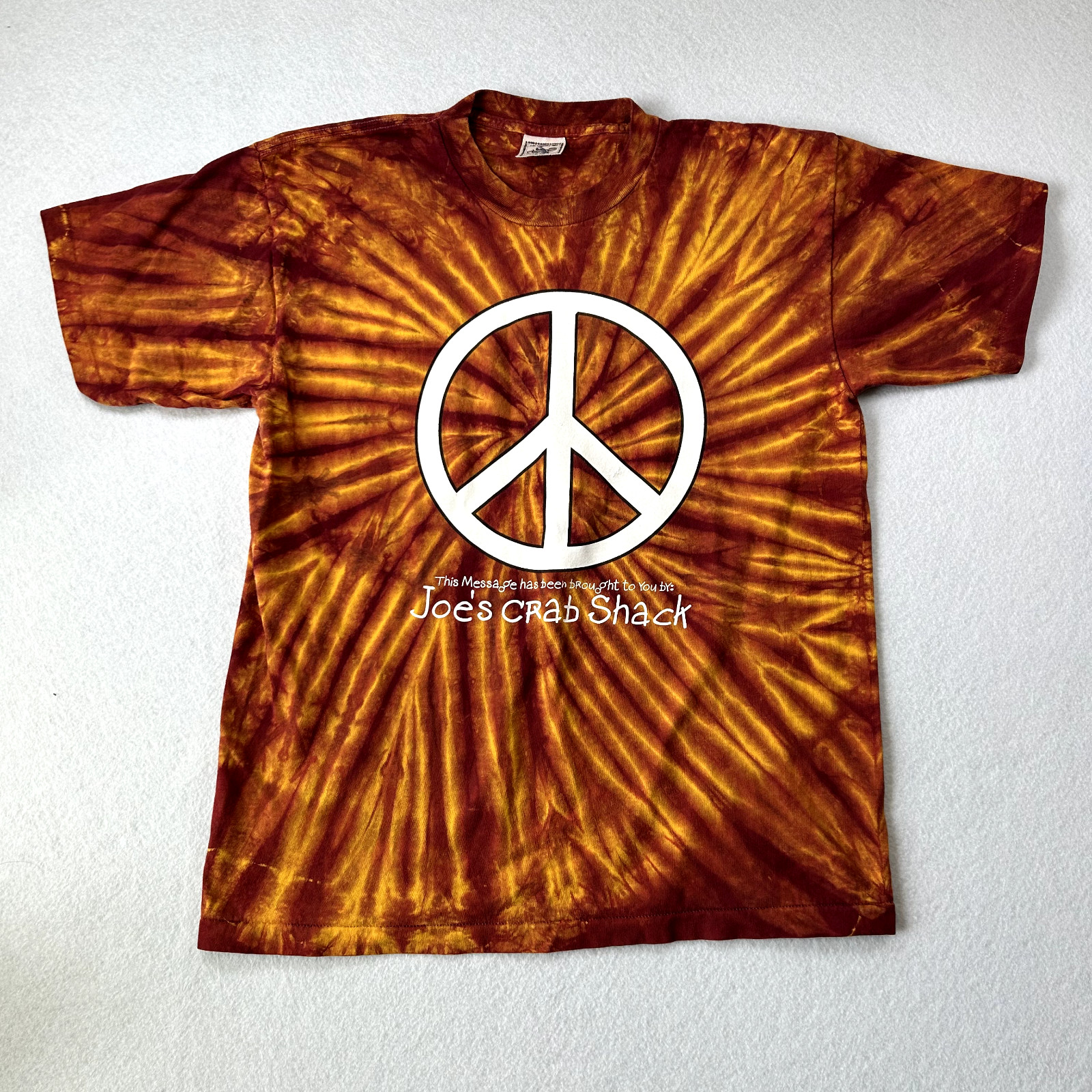 Vintage Joes Crab Shack T-Shirt Mens L Tie Dye Single Stitch Made in USA Alore gallery