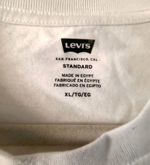 Levi’s Men’s White Graphic Logo Crew Neck Short Sleeve T-Shirt XL Regular