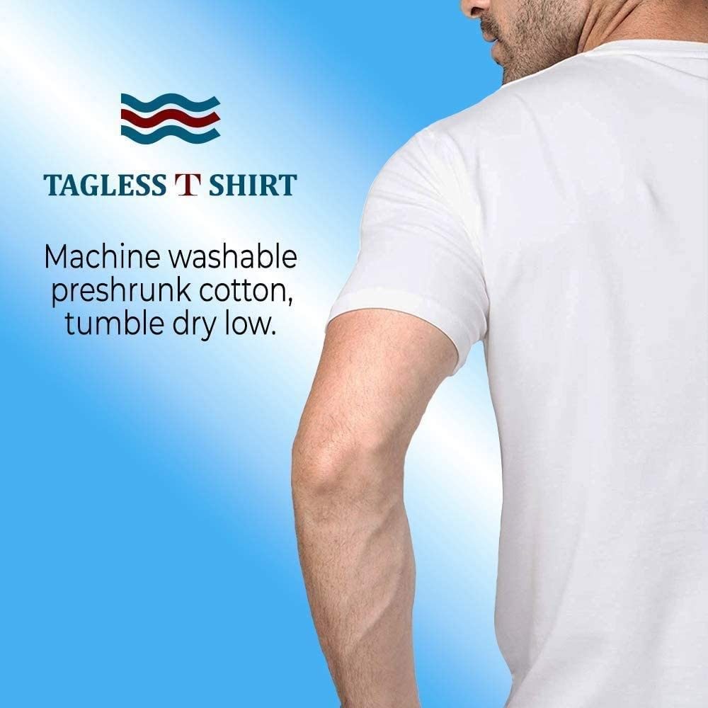 BILLIONHATS 12 Pack Men's Cotton T-Shirt Bulk Big Tall Short Sleeve Lightweight gallery
