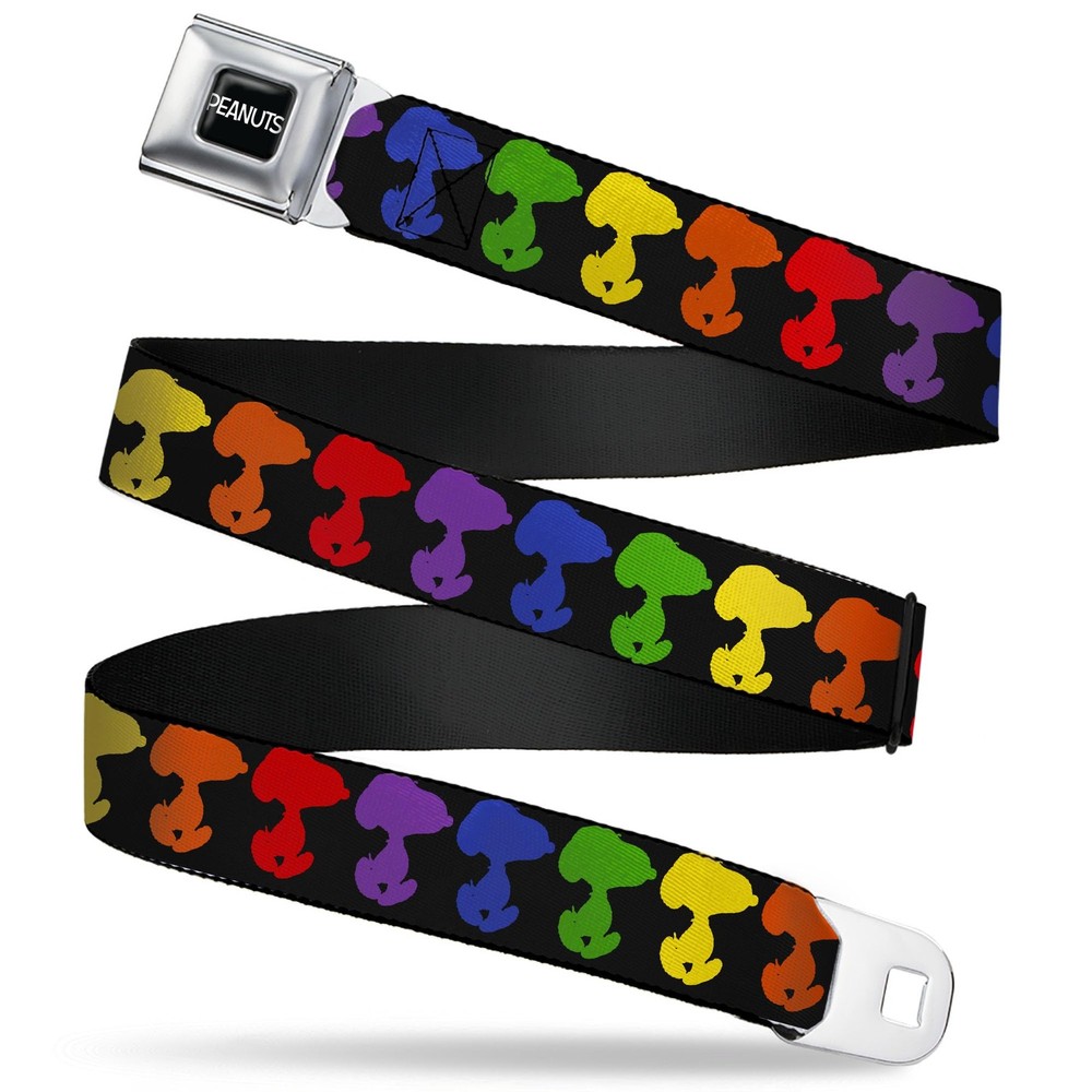Peanuts Worldwide LLC Belt, Seatbelt Buckle Belt, Peanuts Snoopy Silhoutte Po…