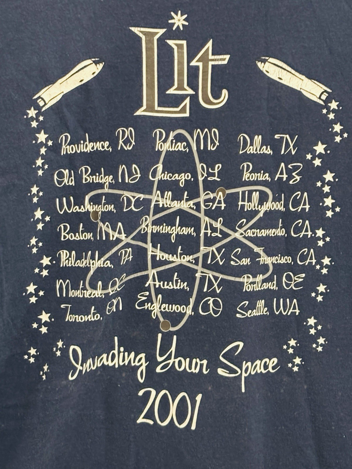 LIT Band 2001 Invading Your Space Tour OG XL VTG RARE Atomic My Own Worst Enemy gallery