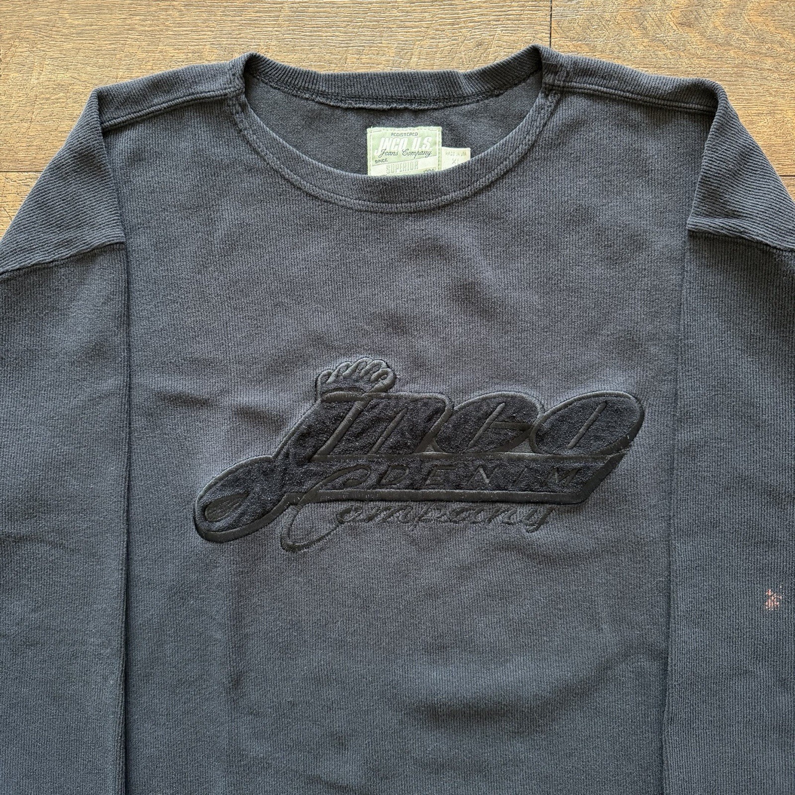Vintage Mens XL Black JNCO Denim Company Embroidered Longsleeve Thermal Shirt gallery