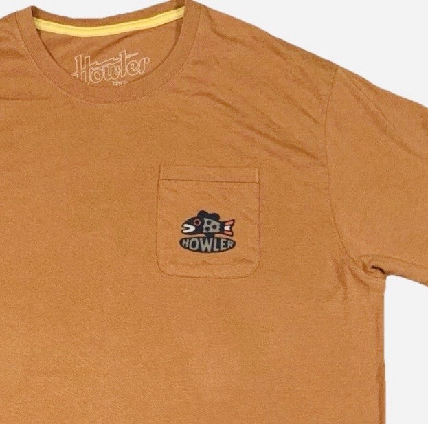 Howler Brothers Mens XL Burnt Orange Graphic Pocket Tee T Shirt Cowboy Outdoor gallery