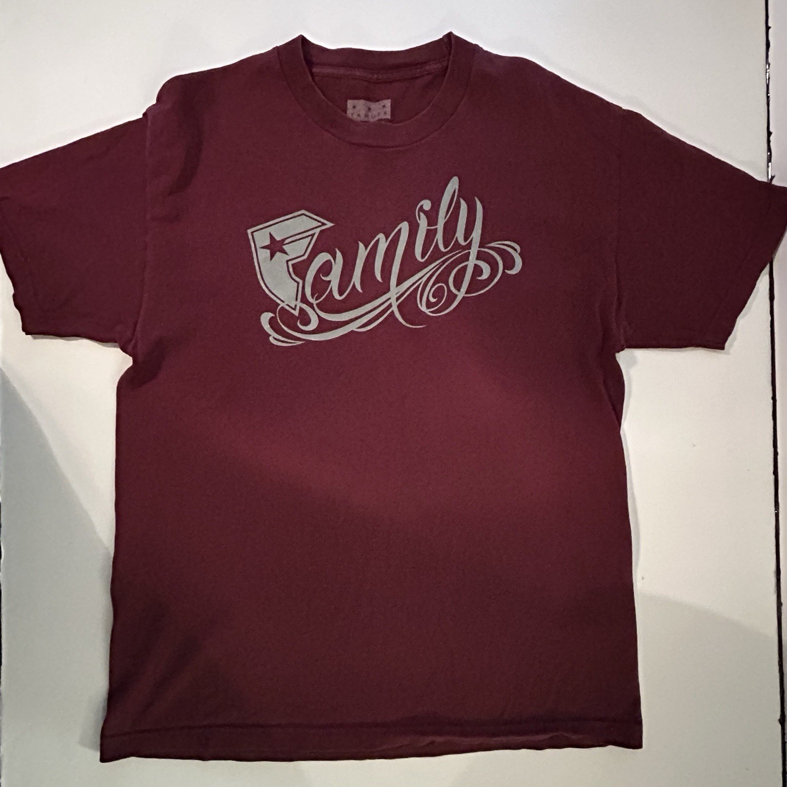 Famous Stars & Straps T Shirt Men’s Large Burgundy Travis Barker Brand Blink 182