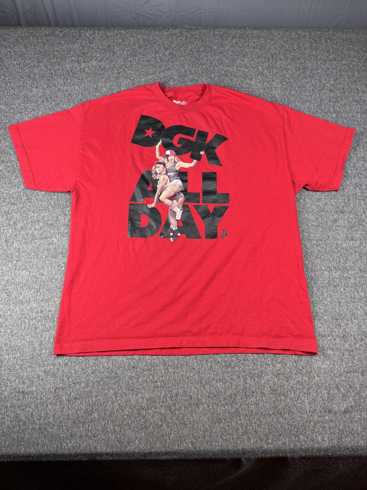 DGK Shirt Mens 2XL Red All Day Graphic Tee Skater Streetwear Urban Skate