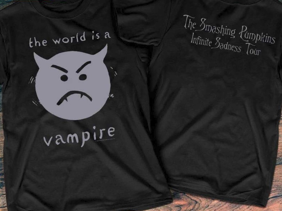 Smashing Pumpkins World Is A Vampire Cotton Black Unisex 2 Sided Shirt gallery