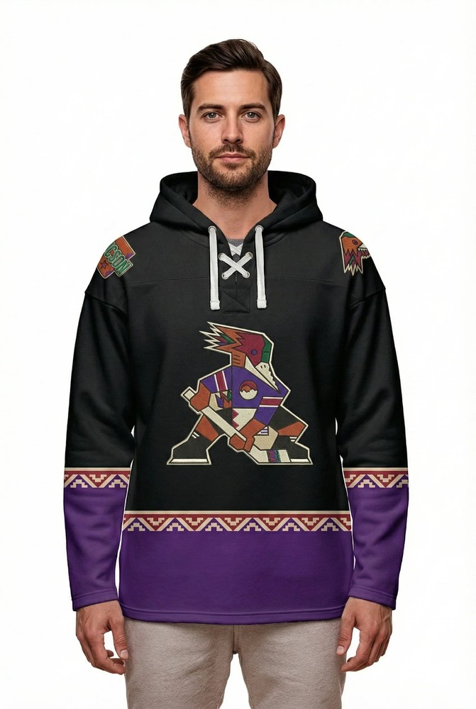Tucson Roadrunners “Kachina” Alternate AHL Hockey Embroidered Lace Hoodie