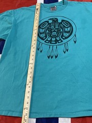 VTG Native American Pacific Northwest L Turquoise T-Shirt Dream Catcher w Eagle