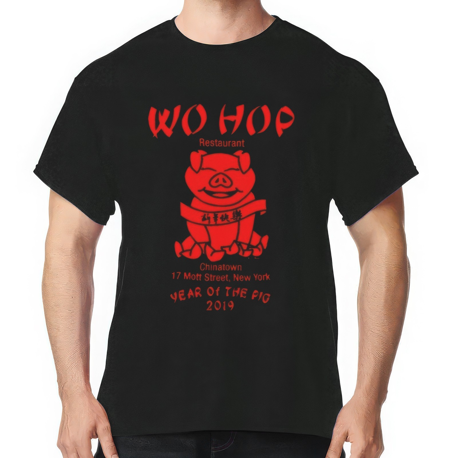 Wo Hop Chinatown NYC Year of the Pig 2019 T-Shirt Unisex Cotton Shirt Size S-5XL