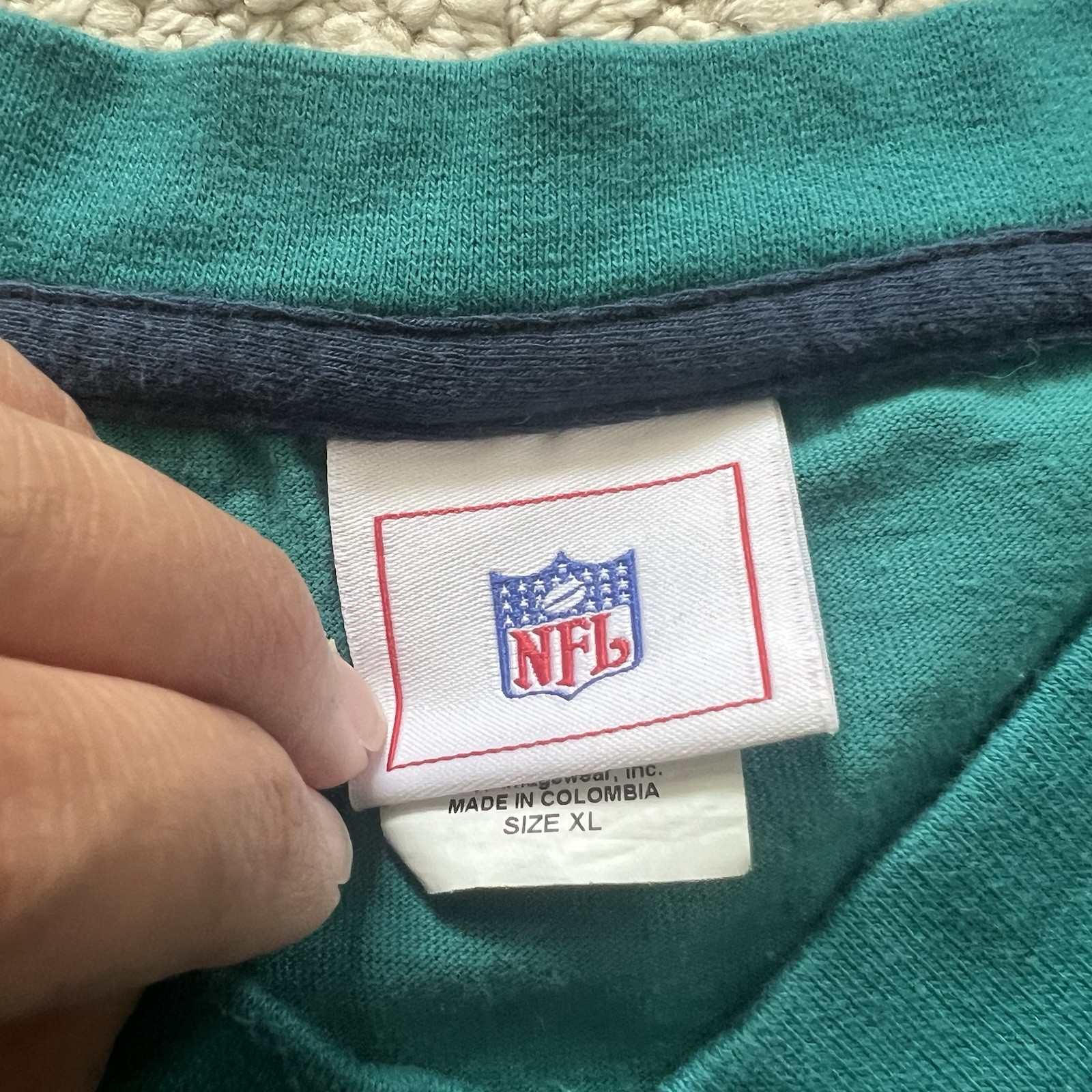 NFL Vintage Y2K Retro Classic Sports Two-Tone Miami Dolphins XL Longsleeve gallery