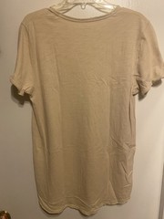 Hollister Men’s Size Medium Heather Tan Burnout print small bird rolled hem NWOT