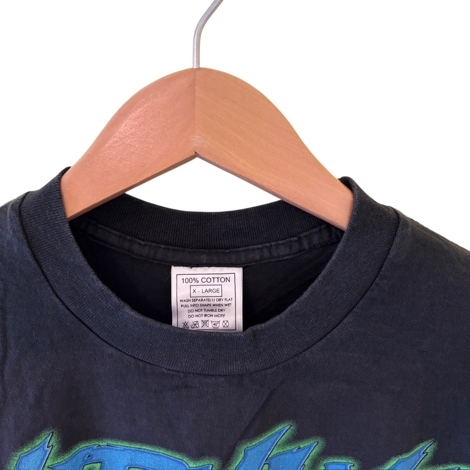 NIRVANA vintage IN UTERO Tour Shirt Blue Single Stitch REPRINT Size XL gallery