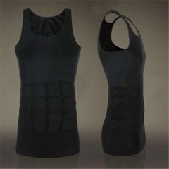Mens Compression Shirts Slimming Body Shaper Vest Tight Tank Top Tummy Control
