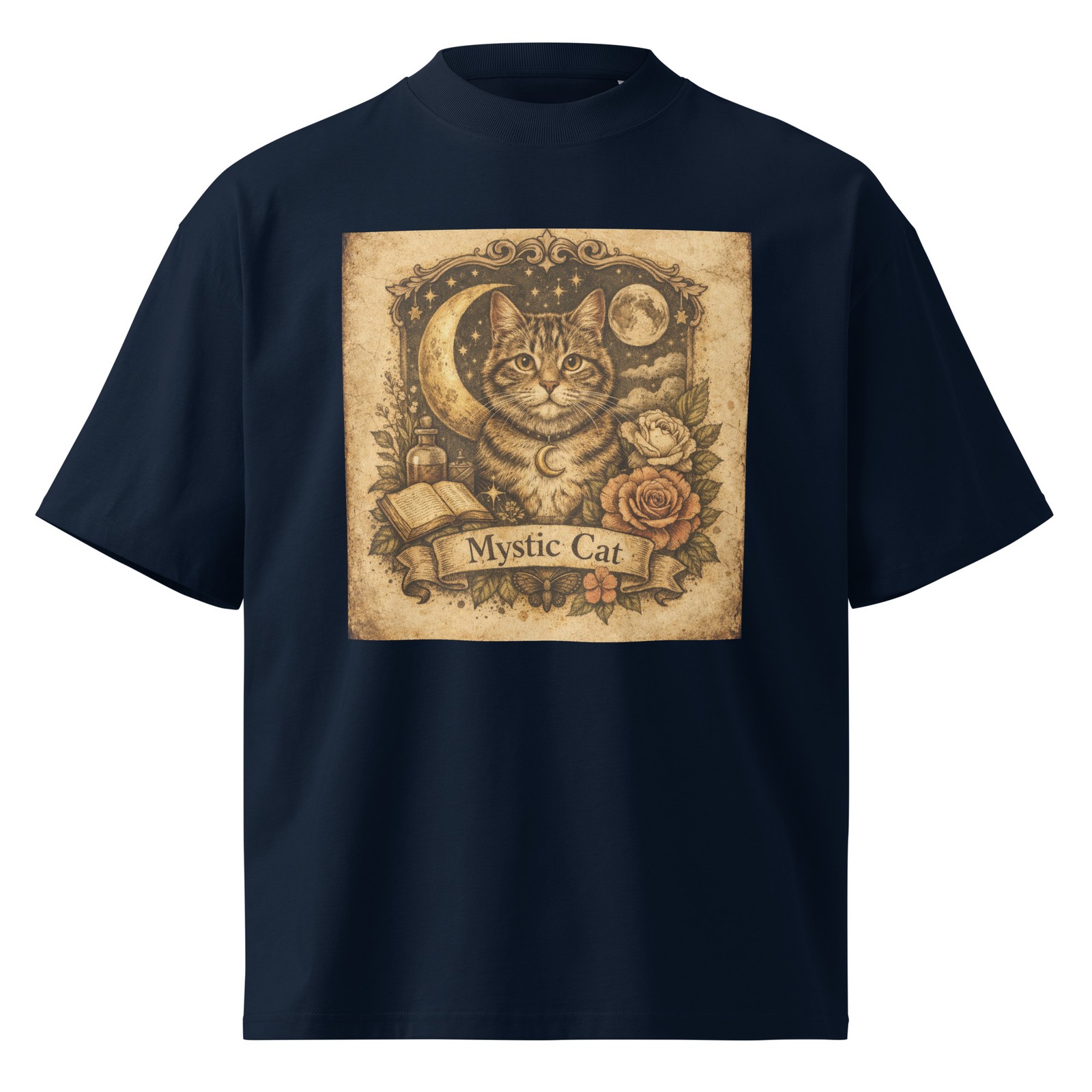 Unisex organic oversized high neck t-shirt gallery