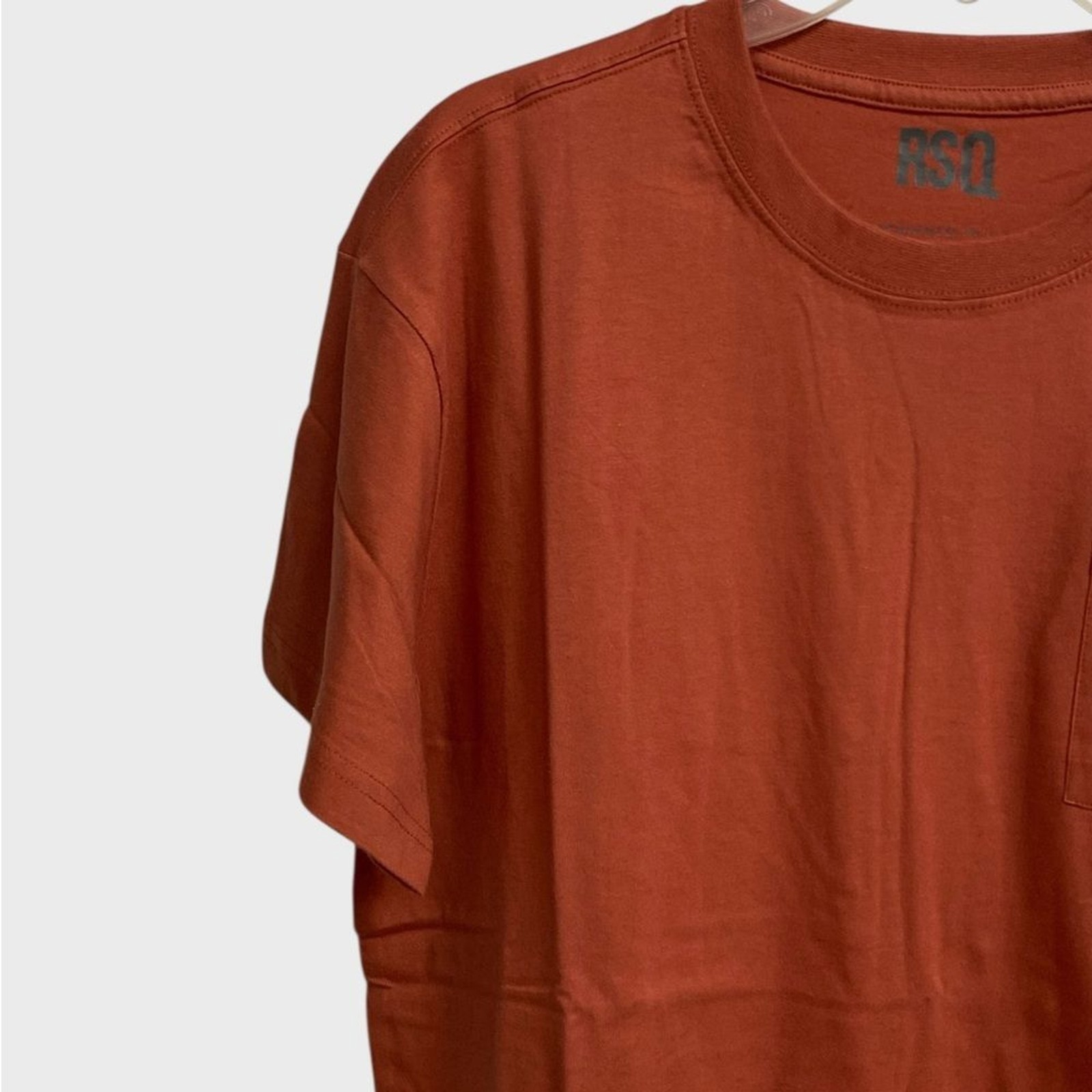 NWT Urban Outfitters RSQ Burnt Orange Pocket Tee M Soft Minimalist Unisex Casual gallery