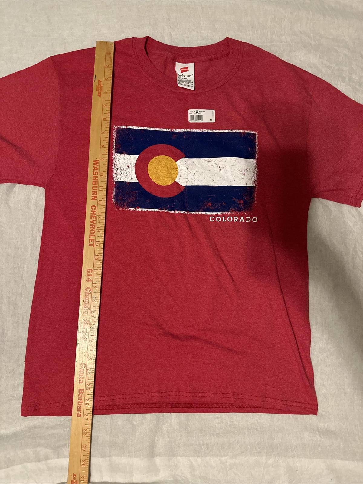 NEW Hanes Ecosmart Colorado Men's T-Shirt Size Medium M Red Short Sleeve gallery