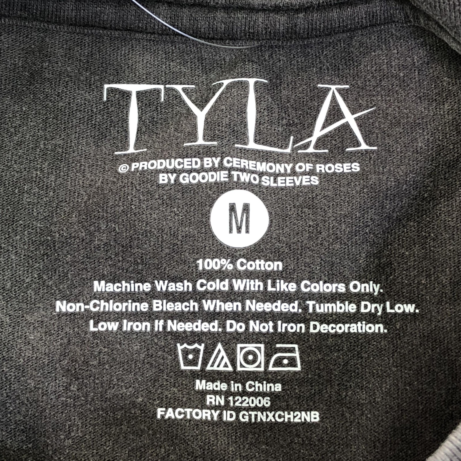 Goodie Two Sleeves Shirt Mens Medium Black Tyla Graphic Tee Tagless Music gallery