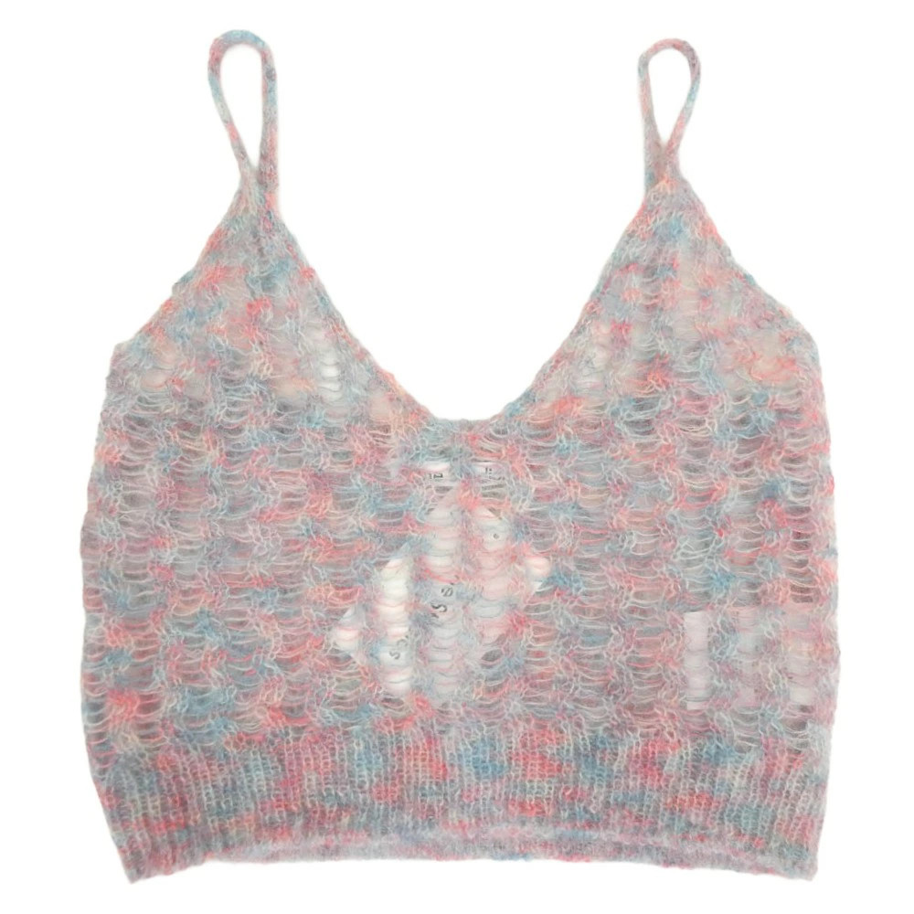 ACNE STUDIOS Mohair Tank Top Bustier Multicolor Wool Nylon S