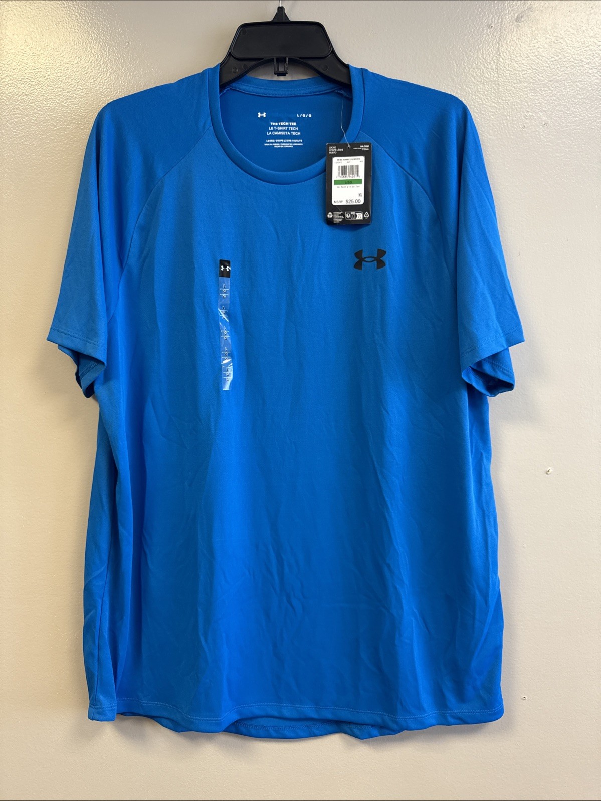 Under Armour 1326413 Mens Athletic Training UA Tech 2.0 T-Shirt Blue Size Large gallery