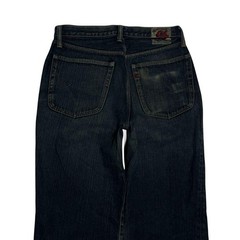 45R Boot Cut Denim Pants Dark Blue Made In Japan 100% Cotton Vintage American Ca