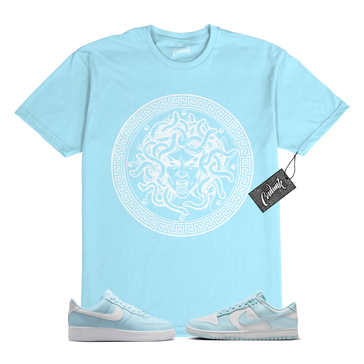 Air Force 1 Dunk Low Glacier Ice Blue White T Shirt to Match CLP gallery