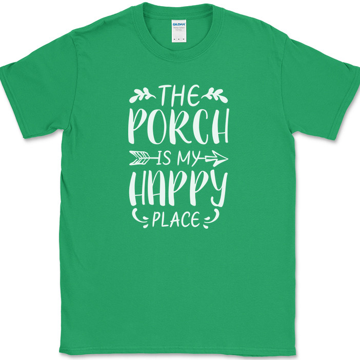 The Porch Is My Happy Place T-Shirt Funny Outdoor Swing Relax Gift Tee gallery