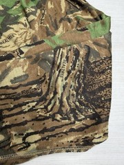 Vtg Cabelas Camo Henley Base Layer Shirt Heavyweight Hunting USA Made 80s 90s XL