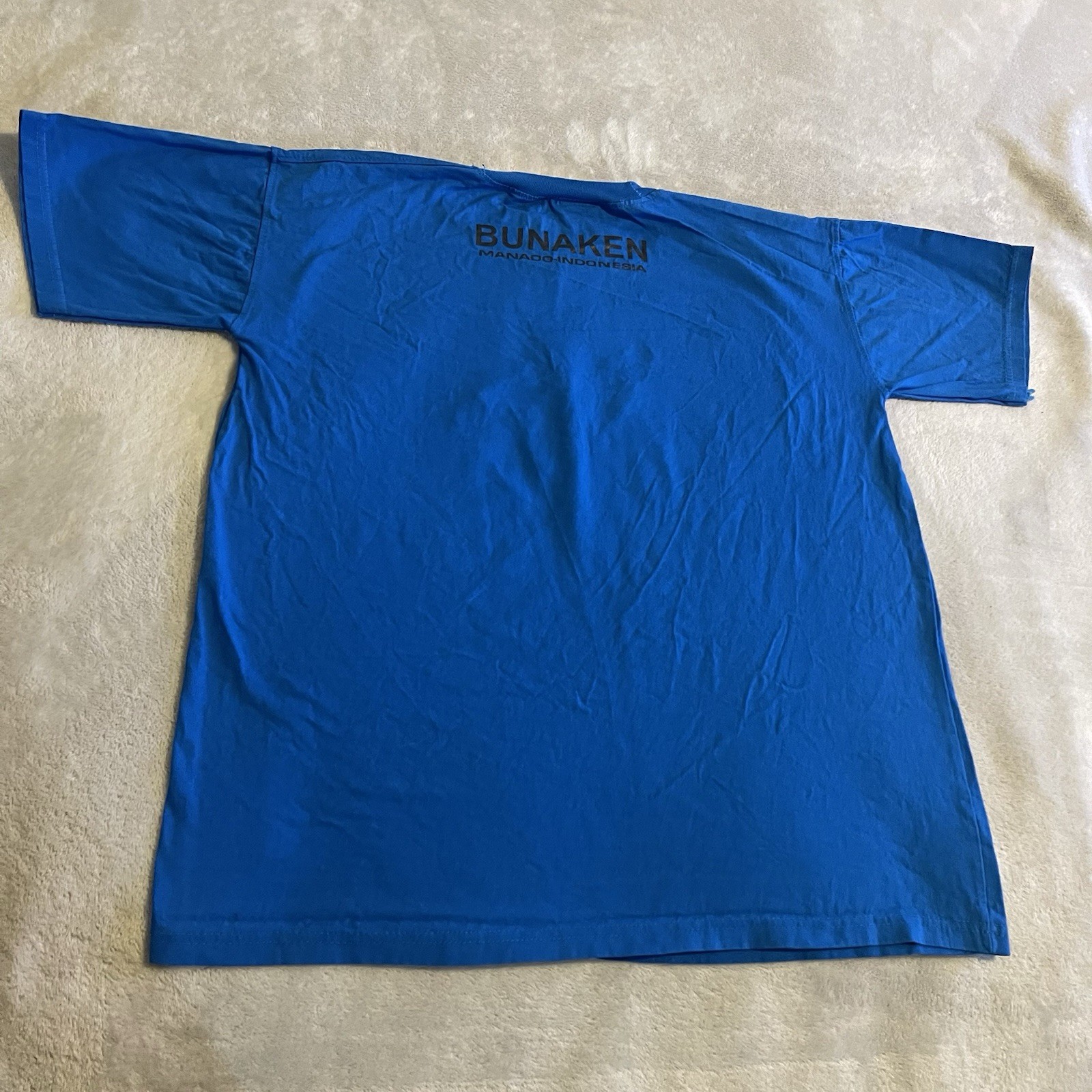 Indonesia Shirt Men XL Blue Streetwear Lightweight Workout Crew Neck Casual Tee gallery