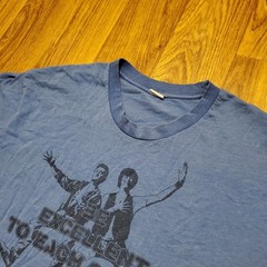 Vtg Bill & Teds Excellent Adventure Shirt Adult Blue Be Excellent To Each Other
