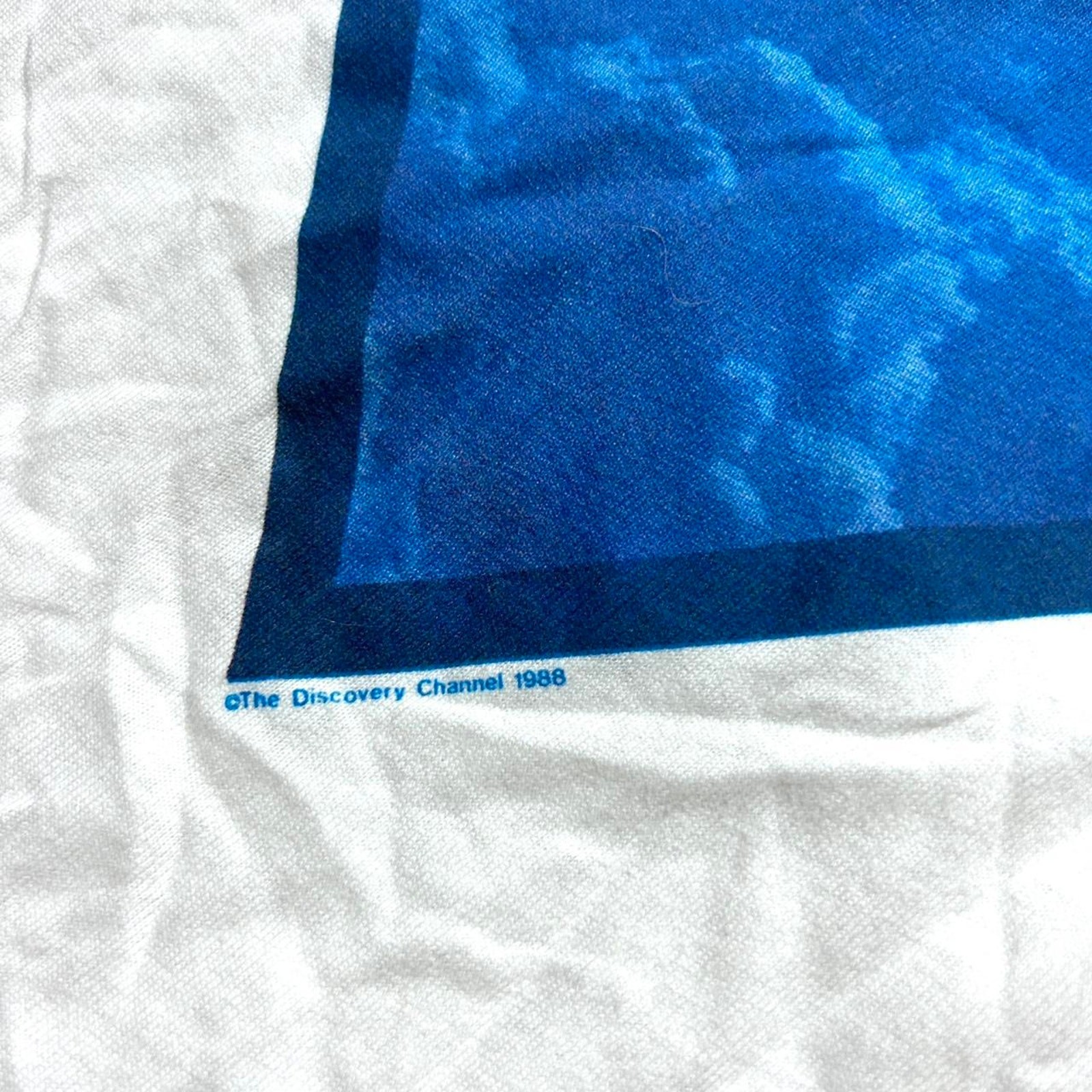 Discovery Channel 80s Vintage Logo White Cotton T-shirt Graphic Tee Medium gallery