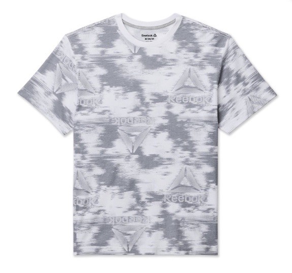 Reebok Men’s Gray & White Short Sleeve Camouflage T-Shirt Size XL NEW