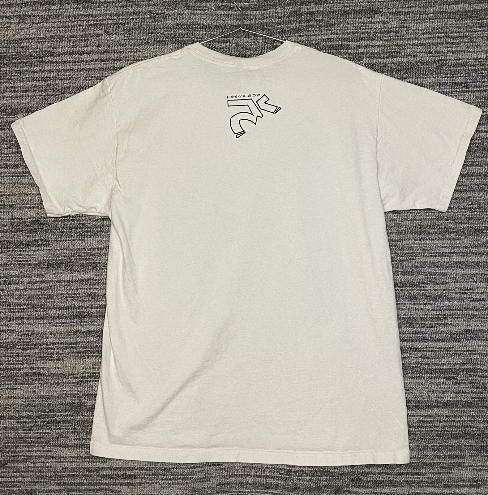 Vintage Bear With Antlers Geometric Style Shirt Size L Cream Color gallery