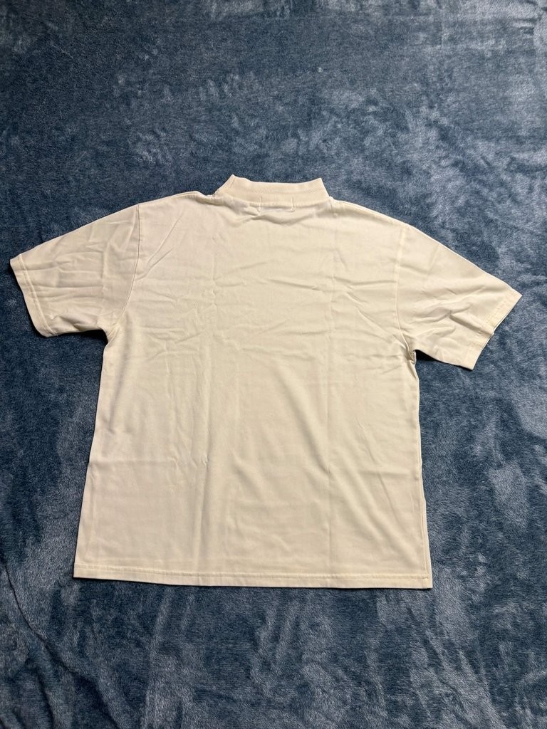 PGA Tour Originals Mock Neck Shirt Men's Size M Cream Off-White Golf Tee gallery