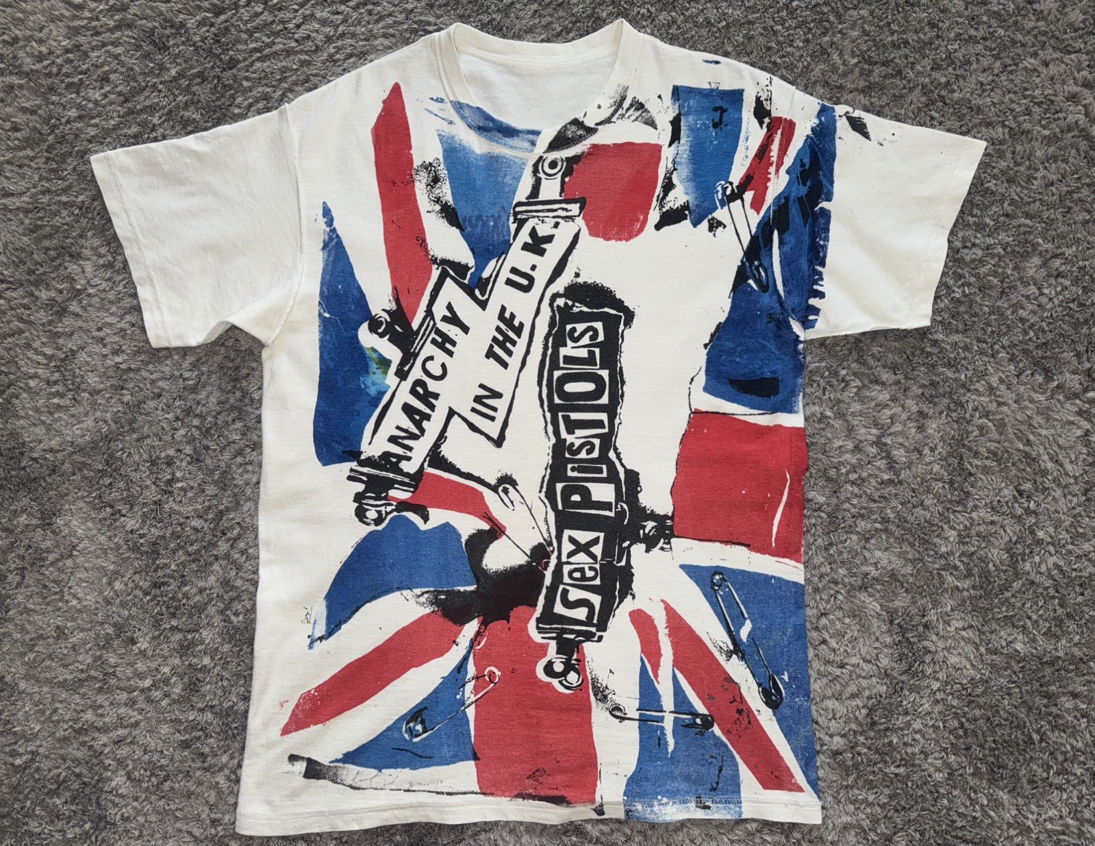 rare Sex Pistols Anarchy in the UK Vintage 90s 00s reversible t-shirt men's L gallery