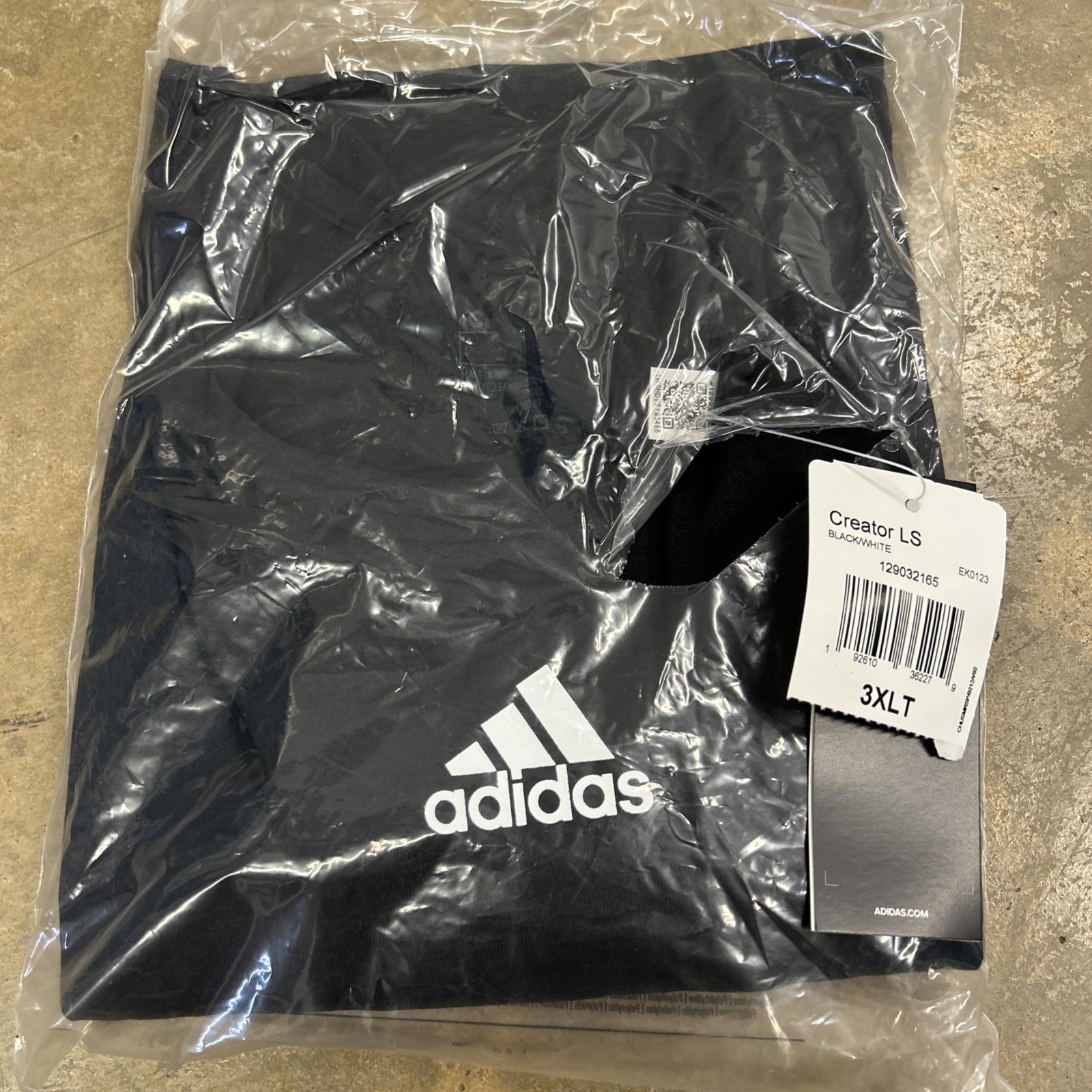 Adidas Creator Long Sleeve Tee -Tall- Black EK0123 Men’s Size 3XLT NWT gallery