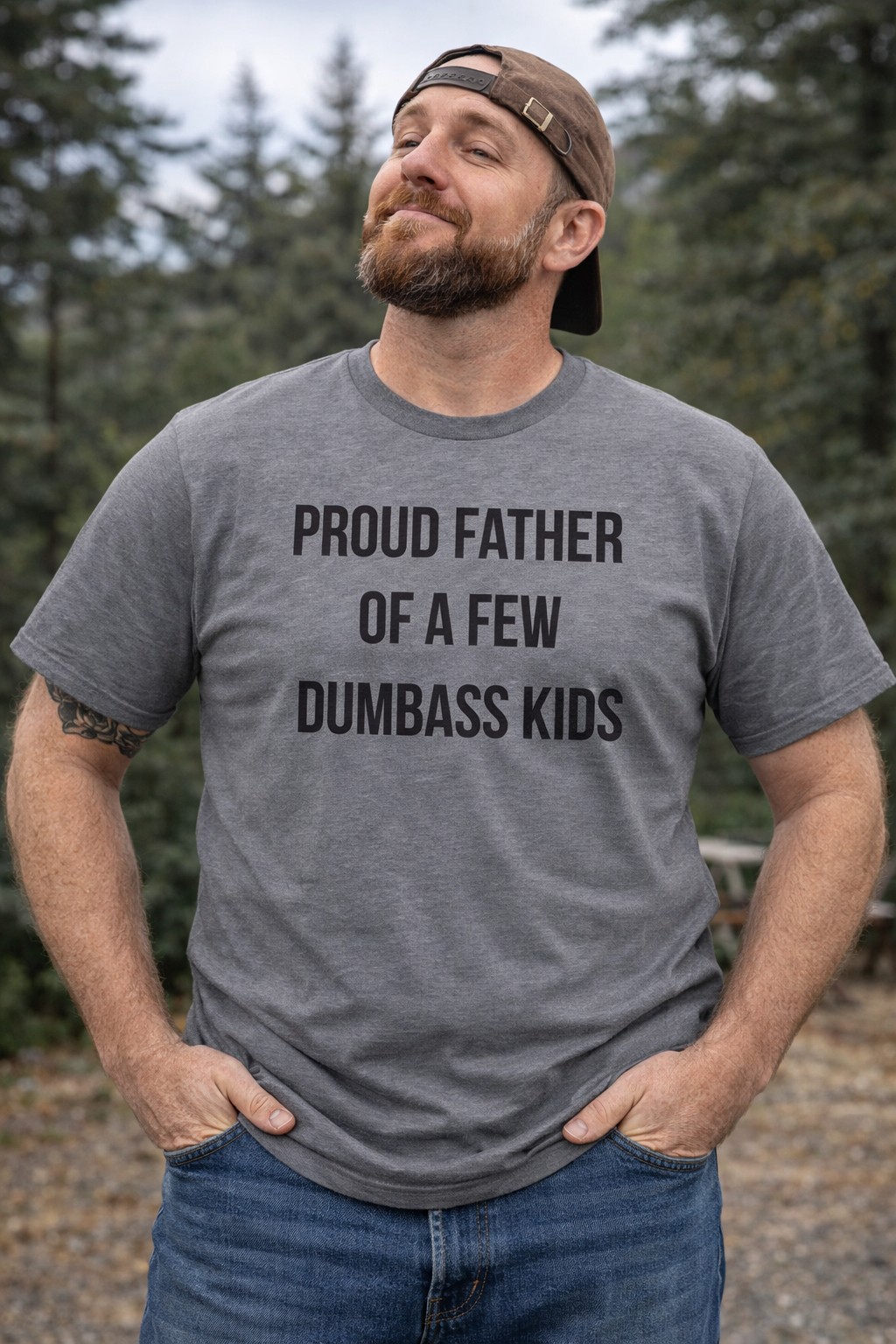 Mens Proud Father Of A Few Dumbass Kids T Shirt Funny Parenting Fathers Day Tee gallery