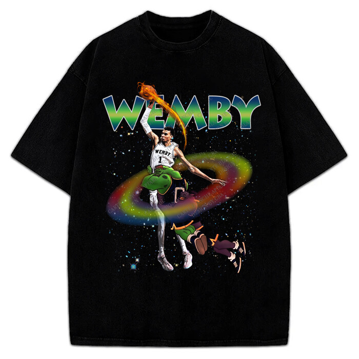 Victor Wembanyama Wemby Space Jam Monstar Dunk 90's Vintage Style T-Shirt gallery