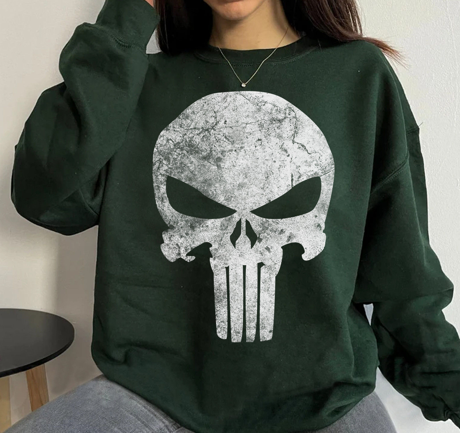 Marvel Punisher Skull Symbol Distressed Unisex Tshirt Adult Shirt T-shirt 111031 gallery