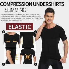 Men Slimming Body Shaper Tank Tops Compression Vest Posture Corrector Plus Size