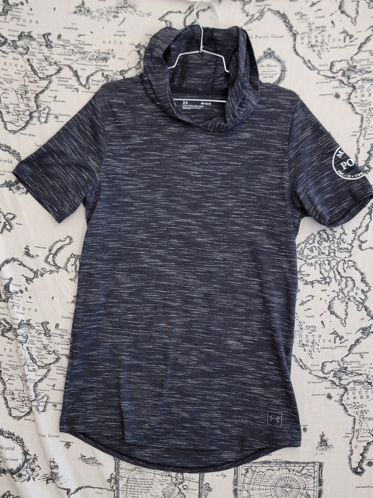Under Armour MRF POPS PAC 12 TWENTY YEARS Short Sleeve Hooded Shirt Men's M gallery