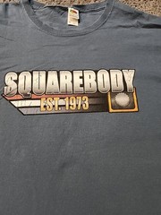 Squarebody 1973 Chevy truck Graphics Blue T-shirt Mens XL