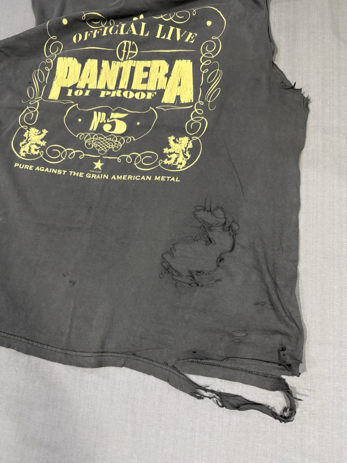 1998 Pantera Shirt 101 Proof Official Live Tour Sz Large 2-sided Metal Dimebag gallery