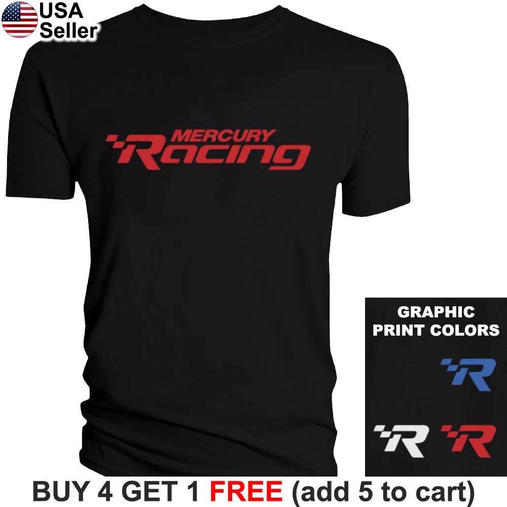 Mercury Racing T-Shirt Outboards Boating Mercruiser Marine Boat Speed BME01 gallery