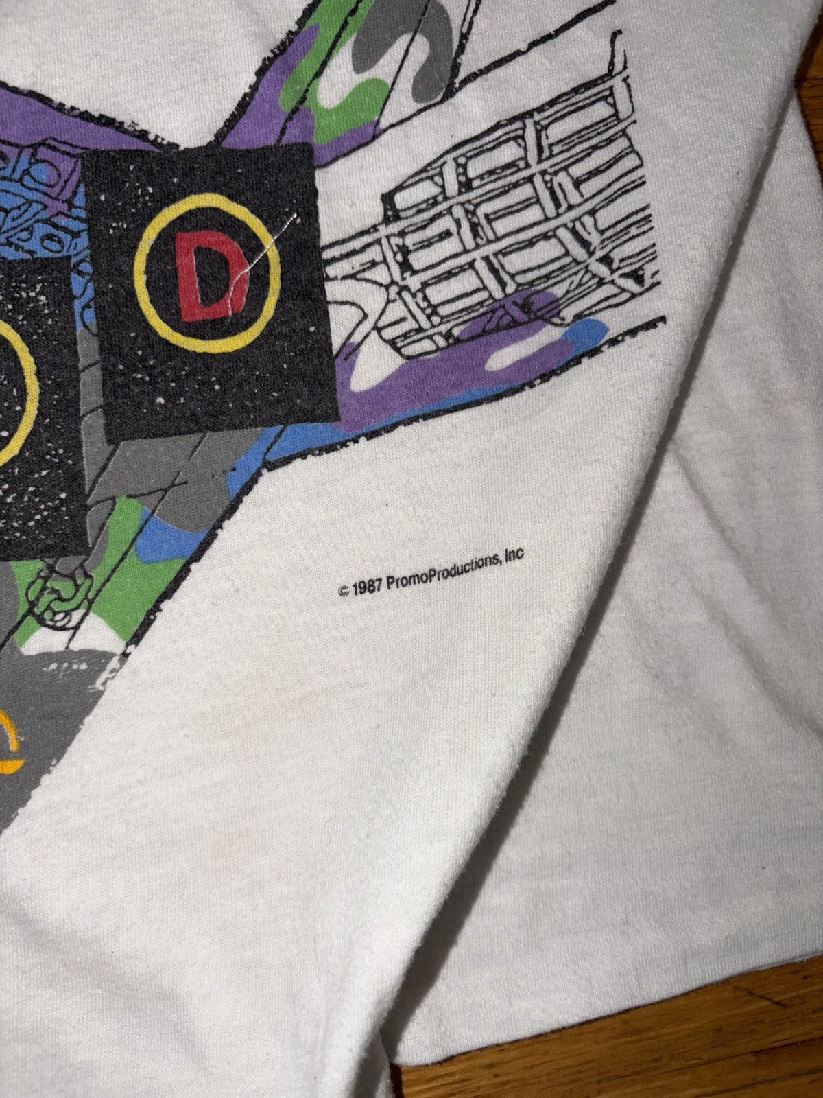 HANDTEX Pink Floyd World Tour White Graphic Print Crew Neck T-Shirt One Size gallery