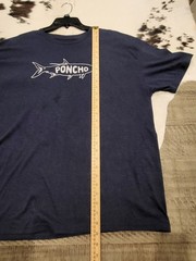 Poncho Silver King Outdoors Graphic T-Shirt 2XL Steel Blue Sort Sleeve